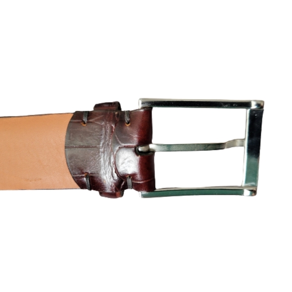 NWOT Fullum & Holt Brown Leather Belt Made in Canada Size 38" (95 cm) - Picture 4 of 6